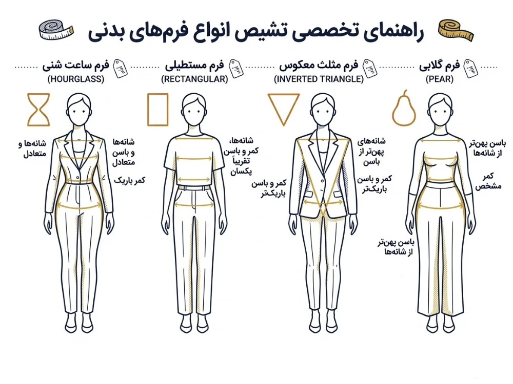 انواع فرم بدن چیست و چطور فرم بدن خود را تشخیص دهیم