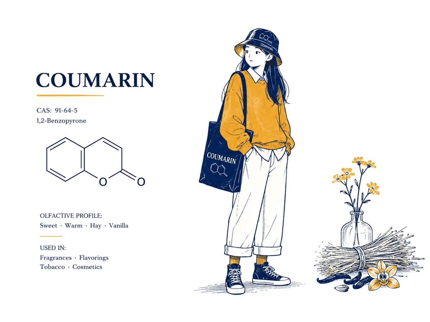 مولکول کومارین (coumarin) و داستان شروع ساخت روایح سنتزی مولکول کومارین (coumarin) و داستان شروع ساخت روایح سنتزی